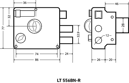 Замок накладной АЛЛЮР LT 556 BN-R от интернет площадки Гурумарт