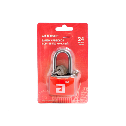 АЛЛЮР ВС1Ч- 364ПД КРАСНЫЙ 5 кл. d6мм дл.дужка Замок навесной от интернет площадки Гурумарт