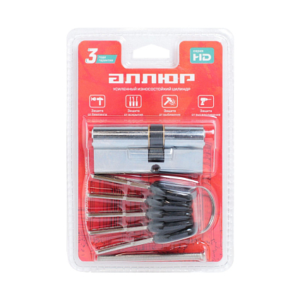 АЛЛЮР HD F 70-5К CP (30x40) хром перф.кл Цилиндровый механизм  от интернет площадки Гурумарт