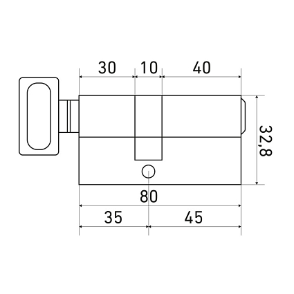 Стандарт MAX 80 (45х35В) SN 5кл перф.ключ/верт. Цилиндровый механизм от интернет площадки Гурумарт