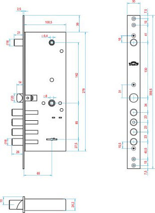 Замок врезной ЭЛЬБОР 1.02.31.5.5 ЛАЗУРИТ Б/О М/О 77 ЗД от интернет-площадки Гурумарт