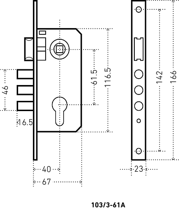 Замок врезной АЛЛЮР 103/3-61А(1203) AC СТ.МЕДЬ МАЛ.КОРПУС от интернет-площадки Гурумарт