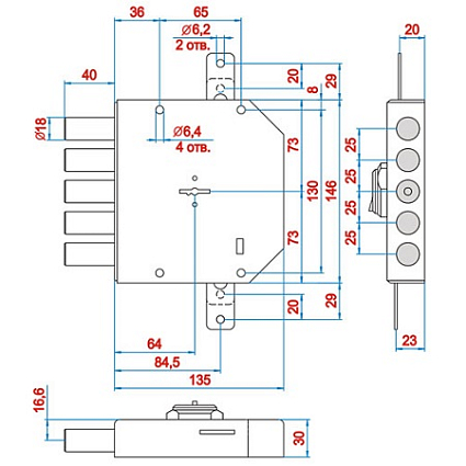Замки накладные ЭЛЬБОР 1.06.56.5.5 ГРАНИТ Б/О от интернет площадки Гурумарт