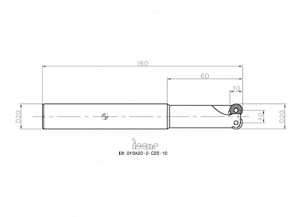картинка Фреза концевая ER D10A20-2-C20-10 от магазина Гурумарт