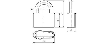 Д-град Зенит ВС2А d14мм Замок навесной от интернет площадки Гурумарт