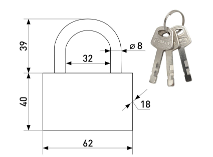 Soller Extra 701-70HD сатин Замок навесной   от интернет площадки Гурумарт