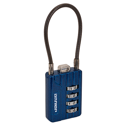 АЛЛЮР ВС1КТ-30/3 (H2) синий с тросиком кодовый d=3мм Замок навесной от интернет площадки Гурумарт