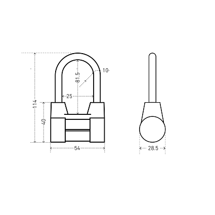 АЛЛЮР ВС2-4-01KA d10мм с одной секретностью Замок навесной от интернет площадки Гурумарт