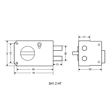 Замок накладной АЛЛЮР ЗН1.2 НТ от интернет площадки Гурумарт