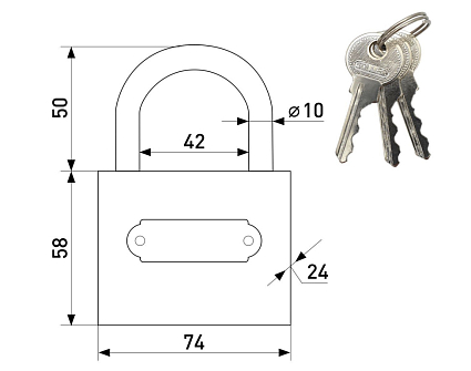 Soller 367-1 (75мм) Замок навесной от интернет площадки Гурумарт