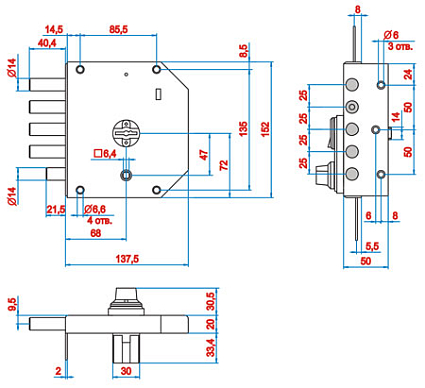 Замок накладной ЭЛЬБОР 1.05.61.5.5 БАЗАЛЬТ ЗАДВ Б/О от интернет площадки Гурумарт