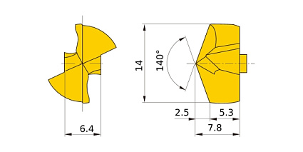 картинка Головка для сверл TAWNH1400T VP15TF от магазина Гурумарт