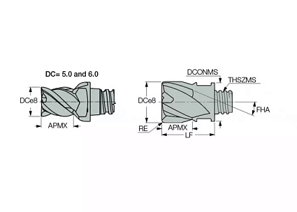 картинка Головка фрезерная MM EC080A05R0.5-4T05 IC908 от магазина Гурумарт