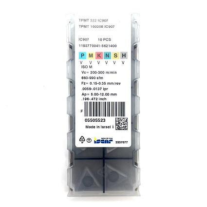 картинка Пластина токарная TPMT 160308 IC907 от магазина Гурумарт