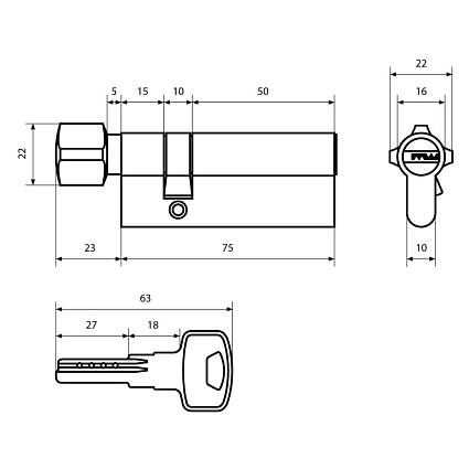 Стандарт Для Птимаш для ЗН1-1 Цилиндровый механизм   от интернет площадки Гурумарт