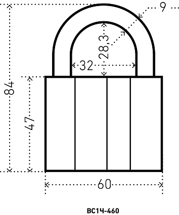 АЛЛЮР ВС1Ч-460 d9мм 5кл. Замок навесной   от интернет площадки Гурумарт