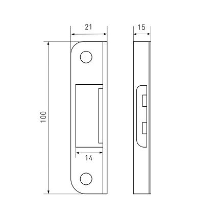 Ответная планка АЛЛЮР 068 PB ЗОЛОТО ДЛЯ ФИНСКИХ ДВЕРЕЙ от интернет-площадки Гурумарт