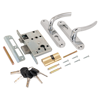 Замок врезной АЛЛЮР ЗВ 4-132 CP ХРОМ от интернет-площадки Гурумарт