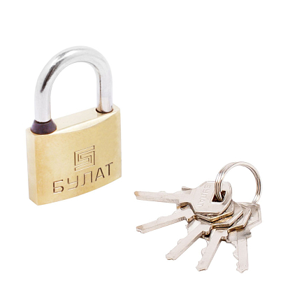 БУЛАТ ВС 1140 латунный d=6,5мм Замок навесной от интернет площадки Гурумарт