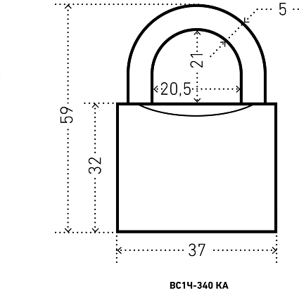 АЛЛЮР ВС1Ч-340 KA с одной секретностью d5мм полимер Замок навесной от интернет площадки Гурумарт