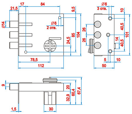 Замок накладной ЭЛЬБОР 1.04.52.5.5 КРЕМЕНЬ Б/О от интернет площадки Гурумарт