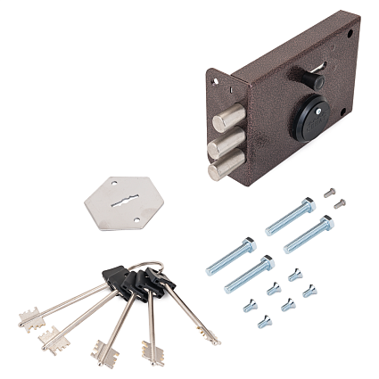 Замок накладной СЕНАТ ЗНС-6-3 5КЛ Б/О 551 от интернет площадки Гурумарт