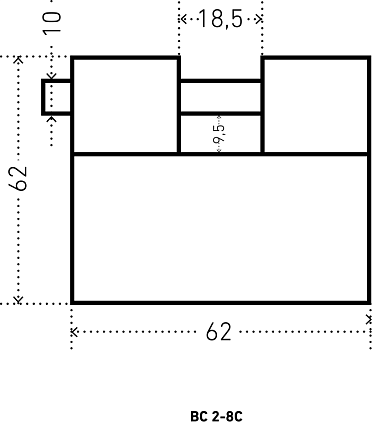 АЛЛЮР ВС2-8С d10мм Замок навесной от интернет площадки Гурумарт
