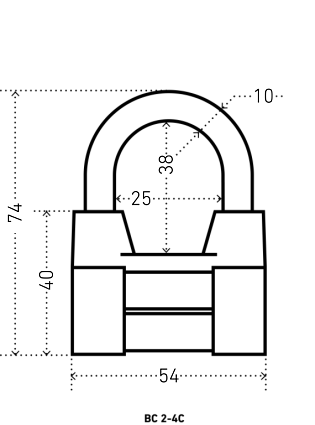 АЛЛЮР ВС2-4С d10мм Замок навесной от интернет площадки Гурумарт