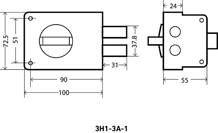 Замок накладной АЛЛЮР ЗН 1-3А-1 от интернет площадки Гурумарт