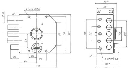 Замок накладной СЕНАТ ЗНС3М-4 5КЛ. 370 от интернет площадки Гурумарт