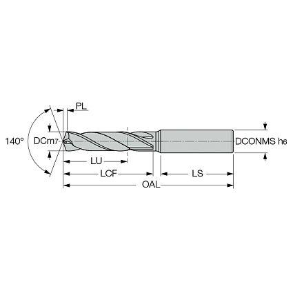 картинка Сверло монолитное SCD 080-029-080 AP3N  IC908 от магазина Гурумарт