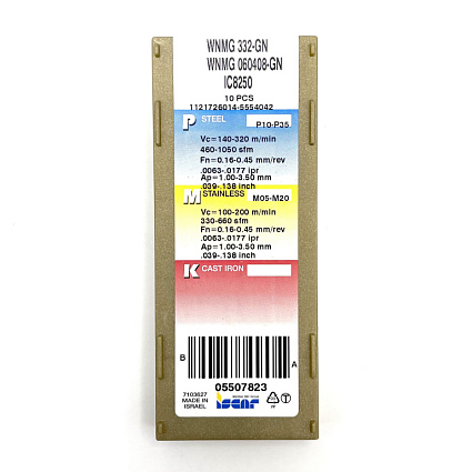 картинка Пластина токарная WNMG 060408-GN  IC8250 от магазина Гурумарт