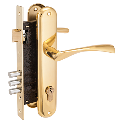 Замок врезной АЛЛЮР 0203 GP ЛАТУНЬ от интернет-площадки Гурумарт