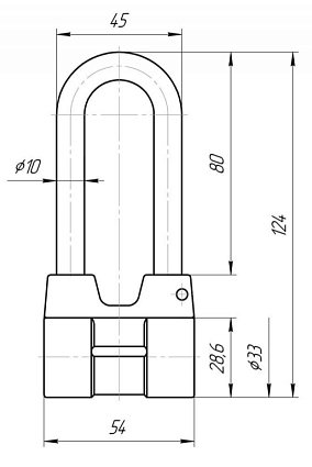 Д-град Зенит ВС4А - 01 d10мм Замок навесной   от интернет площадки Гурумарт