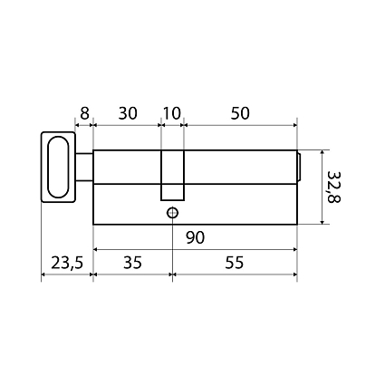 Стандарт MAX 90 (55х35В) SN 5кл перф.ключ/верт. Цилиндровый механизм   от интернет площадки Гурумарт