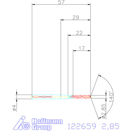 картинка Сверло монолитное 122659 2.85 от магазина Гурумарт