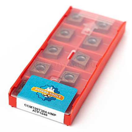 картинка Токарная пластина CCMT09T304-HMР ATP1040 от магазина Гурумарт