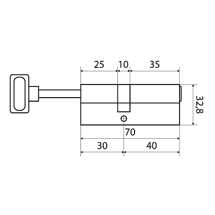 Стандарт MAX 70 S (40x30S) SN 5кл перф.ключ/шток Цилиндровый механизм от интернет площадки Гурумарт