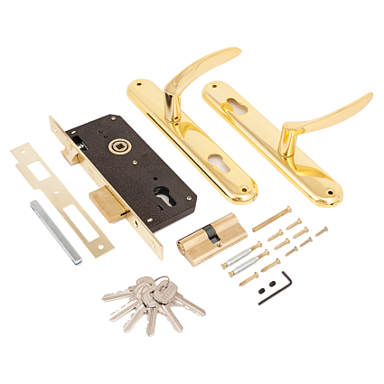 Замок врезной АЛЛЮР 0211 GP ЛАТУНЬ от интернет-площадки Гурумарт