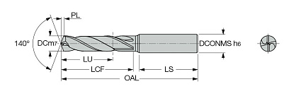картинка Сверло монолитное SCD 081-035-100 AP3  IC908 от магазина Гурумарт