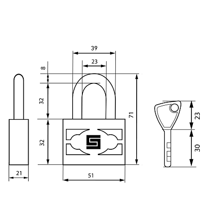 БУЛАТ ВС 3-П50 ПЛ стальной 5кл. d-7,5мм Замок навесной от интернет площадки Гурумарт