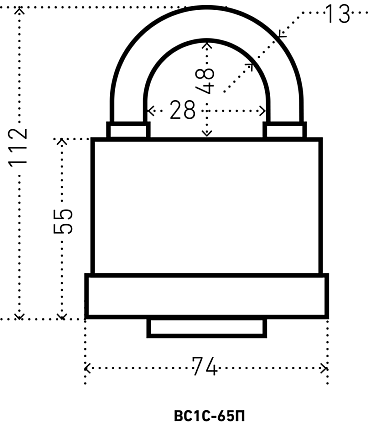 АЛЛЮР ВС1С-65П d13,5мм всепогодный Замок навесной   от интернет площадки Гурумарт