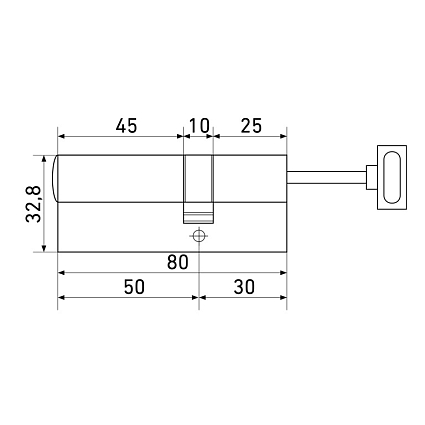 Стандарт MAX 80 S (50x30S) SN 5кл перф.ключ/шток Цилиндровый механизм от интернет площадки Гурумарт
