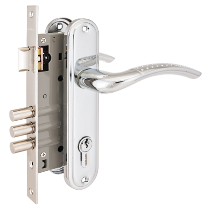 Замок врезной АЛЛЮР 132/3 CP ХРОМ от интернет-площадки Гурумарт