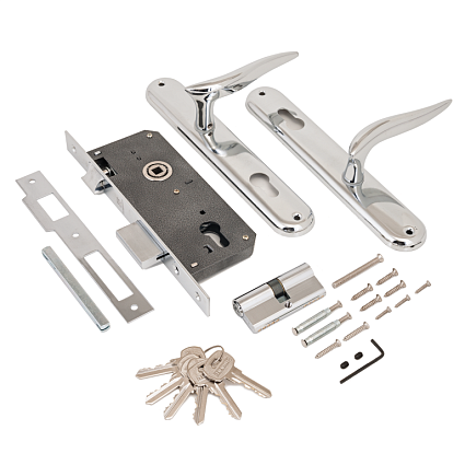 Замок врезной АЛЛЮР 0205 CP ХРОМ от интернет-площадки Гурумарт