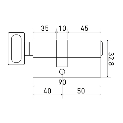 Стандарт MAX 90 (50х40В) SN 5кл перф.ключ/верт. Цилиндровый механизм   от интернет площадки Гурумарт
