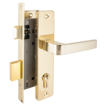 Замок врезной АЛЛЮР 126/1 GP ЛАТУНЬ от интернет-площадки Гурумарт