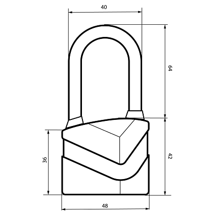 АВАНГАРД ВС2Д-50 ДИСКО Bronze/Бронза длинная дужка d8мм Замок навесной от интернет площадки Гурумарт