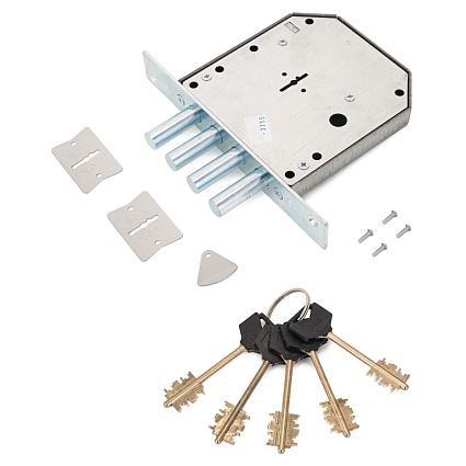Замок врезной ЭЛЬБОР REX 2.1 5 КЛ Б/О (1.05.01) от интернет-площадки Гурумарт