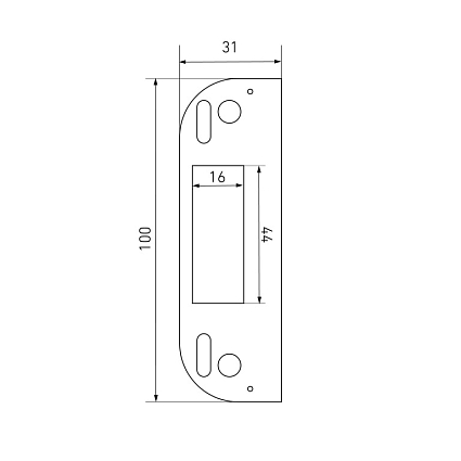 Ответная планка АЛЛЮР 045 WW БЕЛЫЙ ДЛЯ ФИНСКИХ ДВЕРЕЙ от интернет-площадки Гурумарт